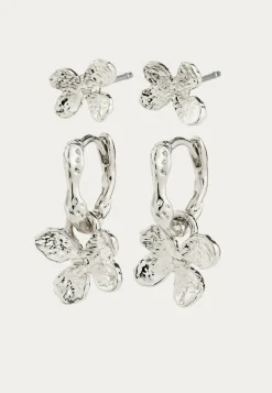 Ajani Earrings 2-in-1 Set, Silver