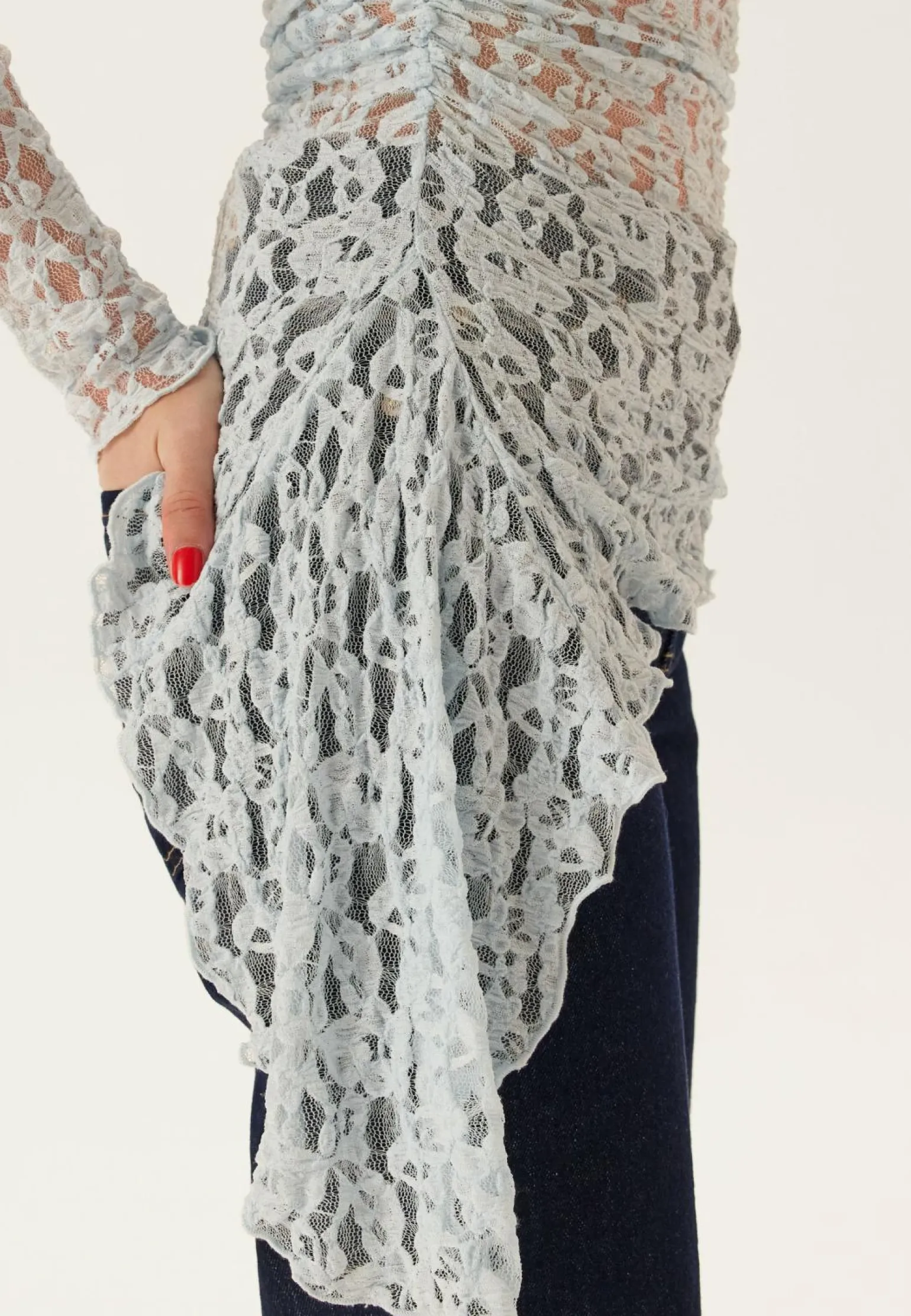 Asymmetric Lace Top