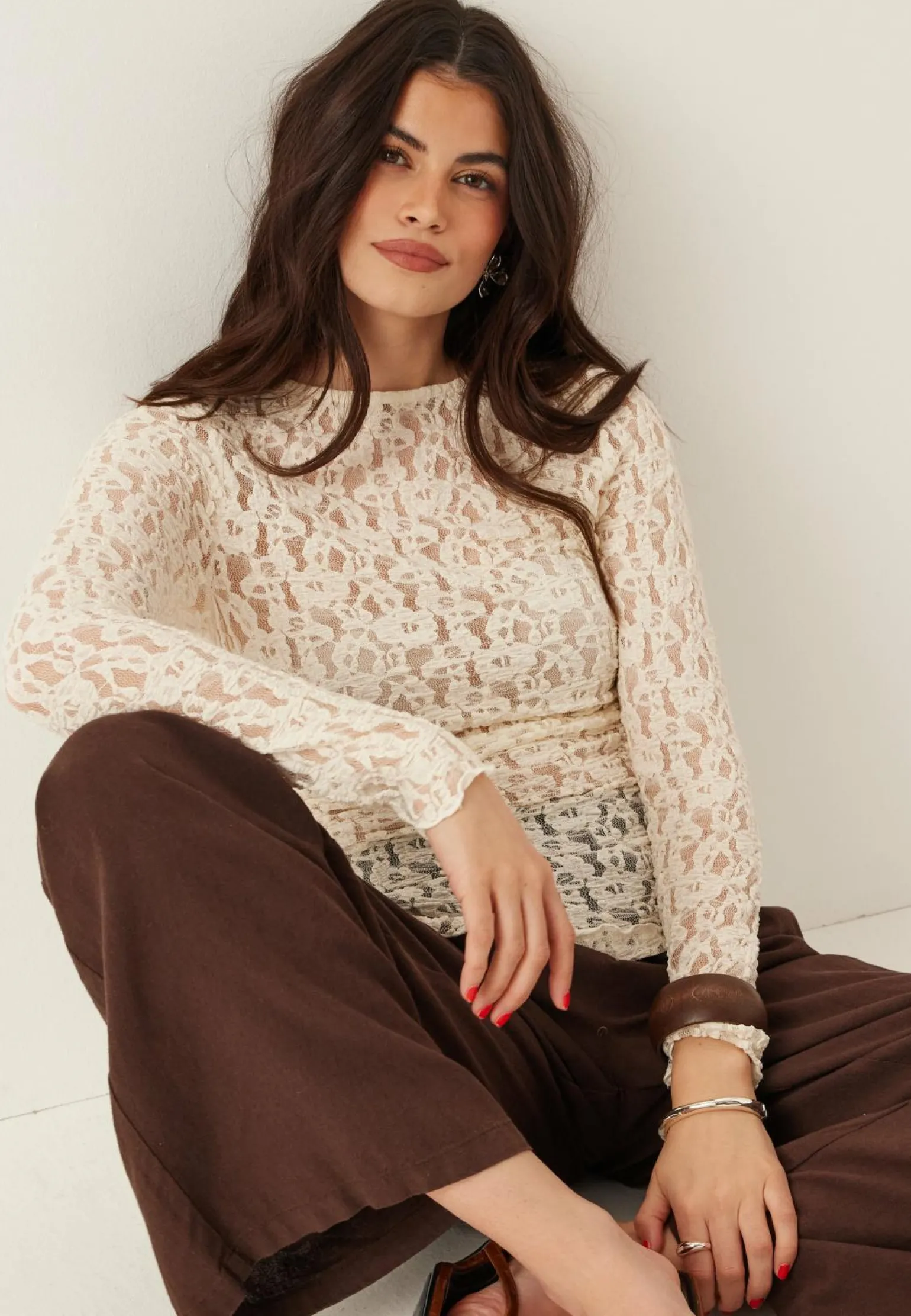 Asymmetric Lace Top