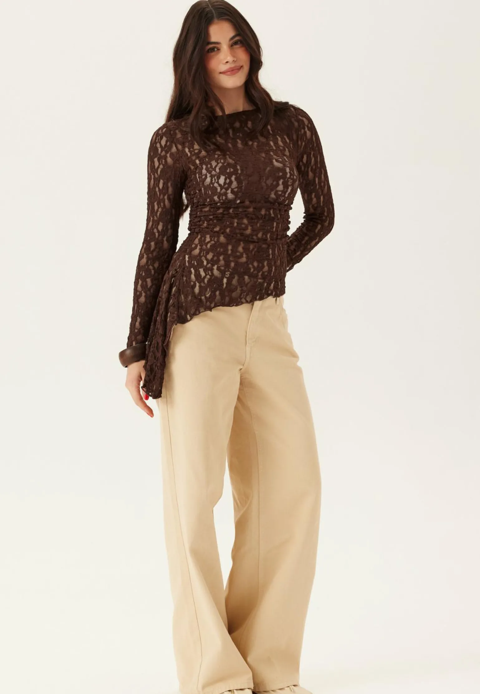 Asymmetric Lace Top