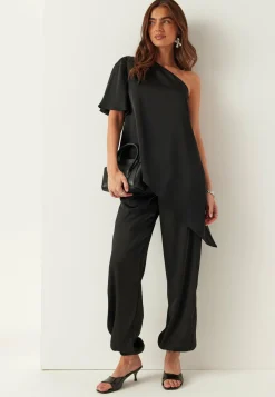 Asymmetric Satin Blouse