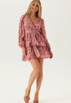 Balloon Sleeve Short Flounce Dress