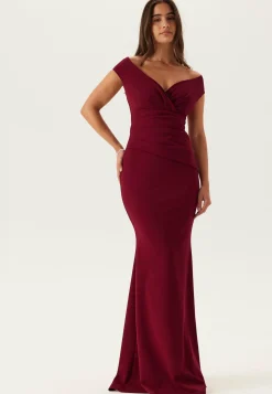 Bardot Pleat Maxi Dress