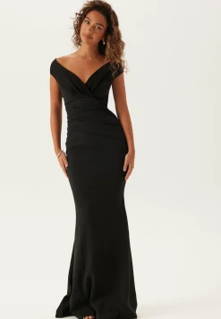 Bardot Pleat Maxi Dress