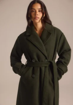 Belted Wool Blend Coat