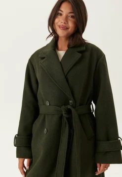 Belted Wool Blend Coat