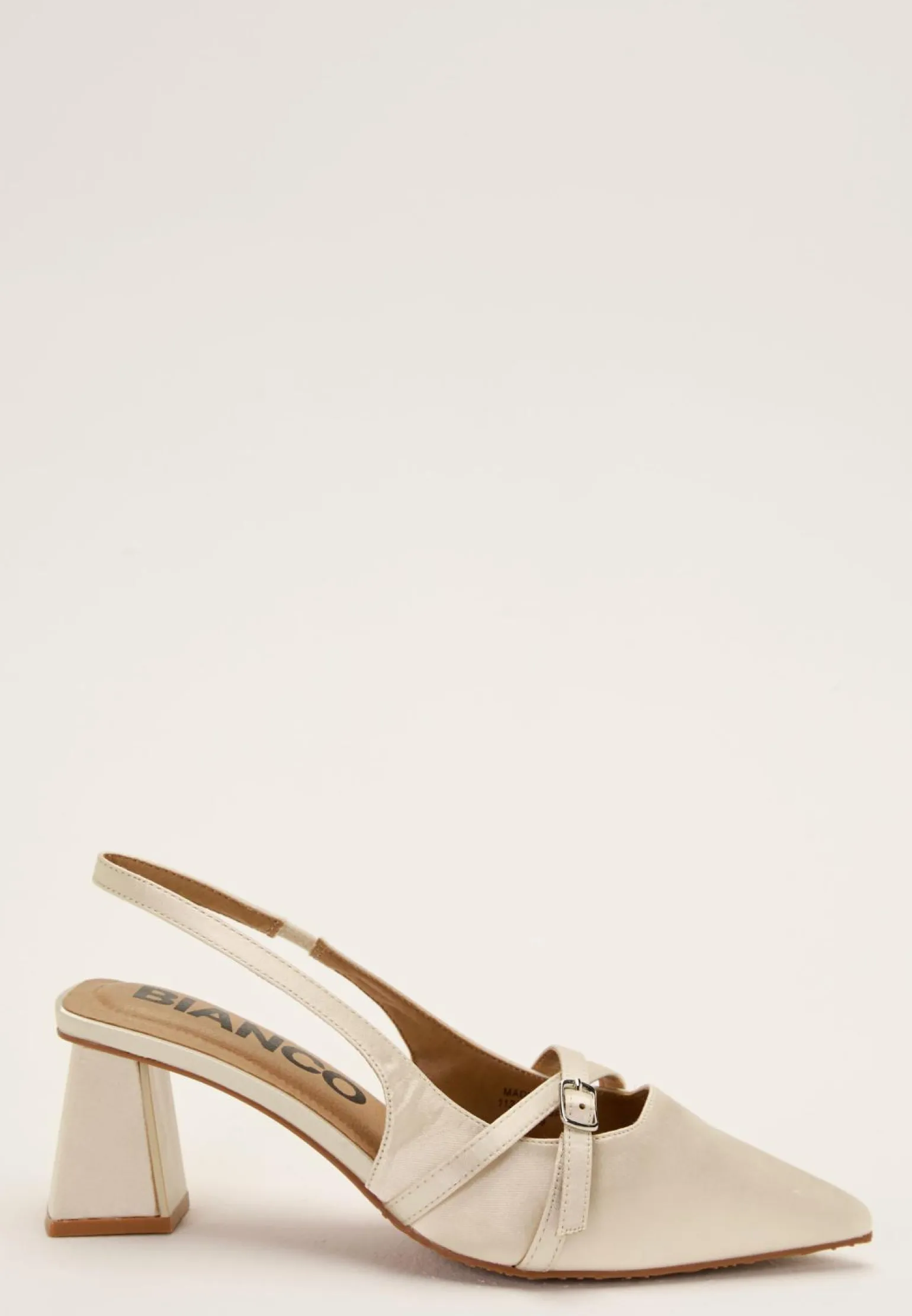 Biamaralyn Buckle Slingback Satin