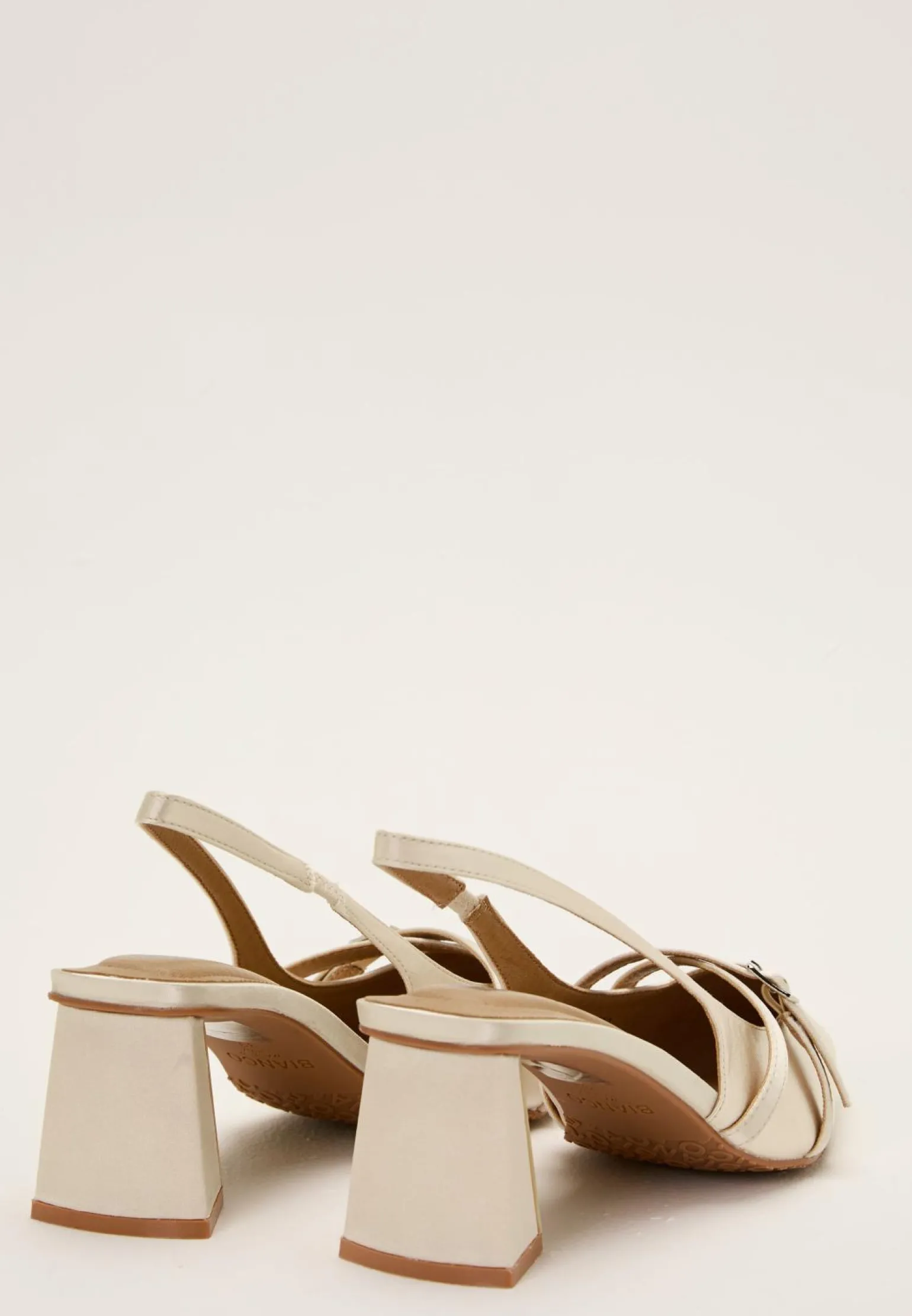 Biamaralyn Buckle Slingback Satin