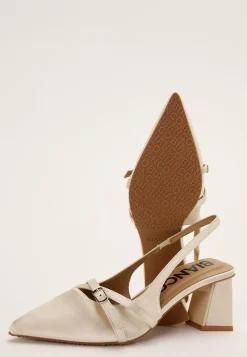 Biamaralyn Buckle Slingback Satin