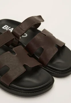 Biaoslo Velcro Slide Faux Leather