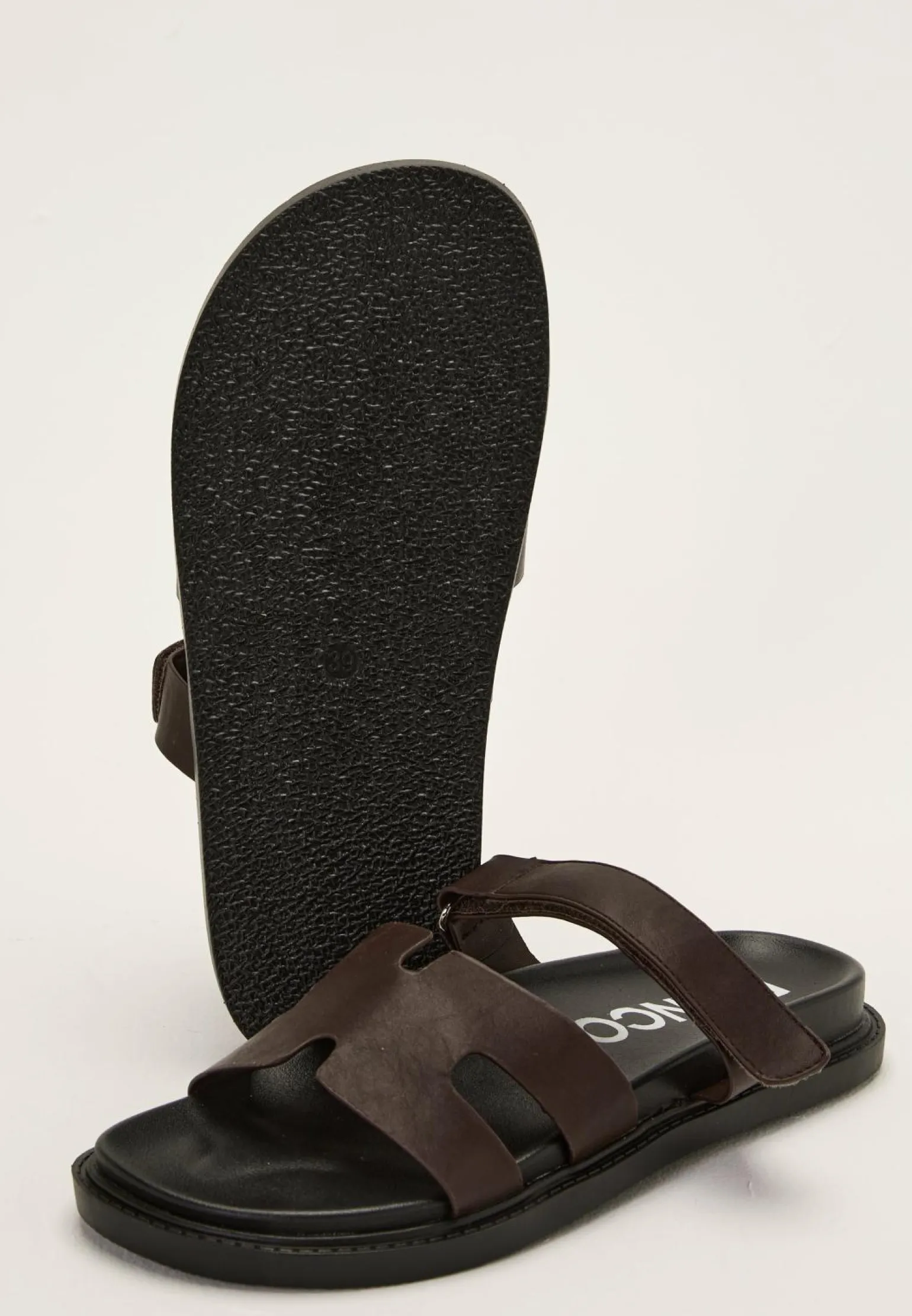 Biaoslo Velcro Slide Faux Leather