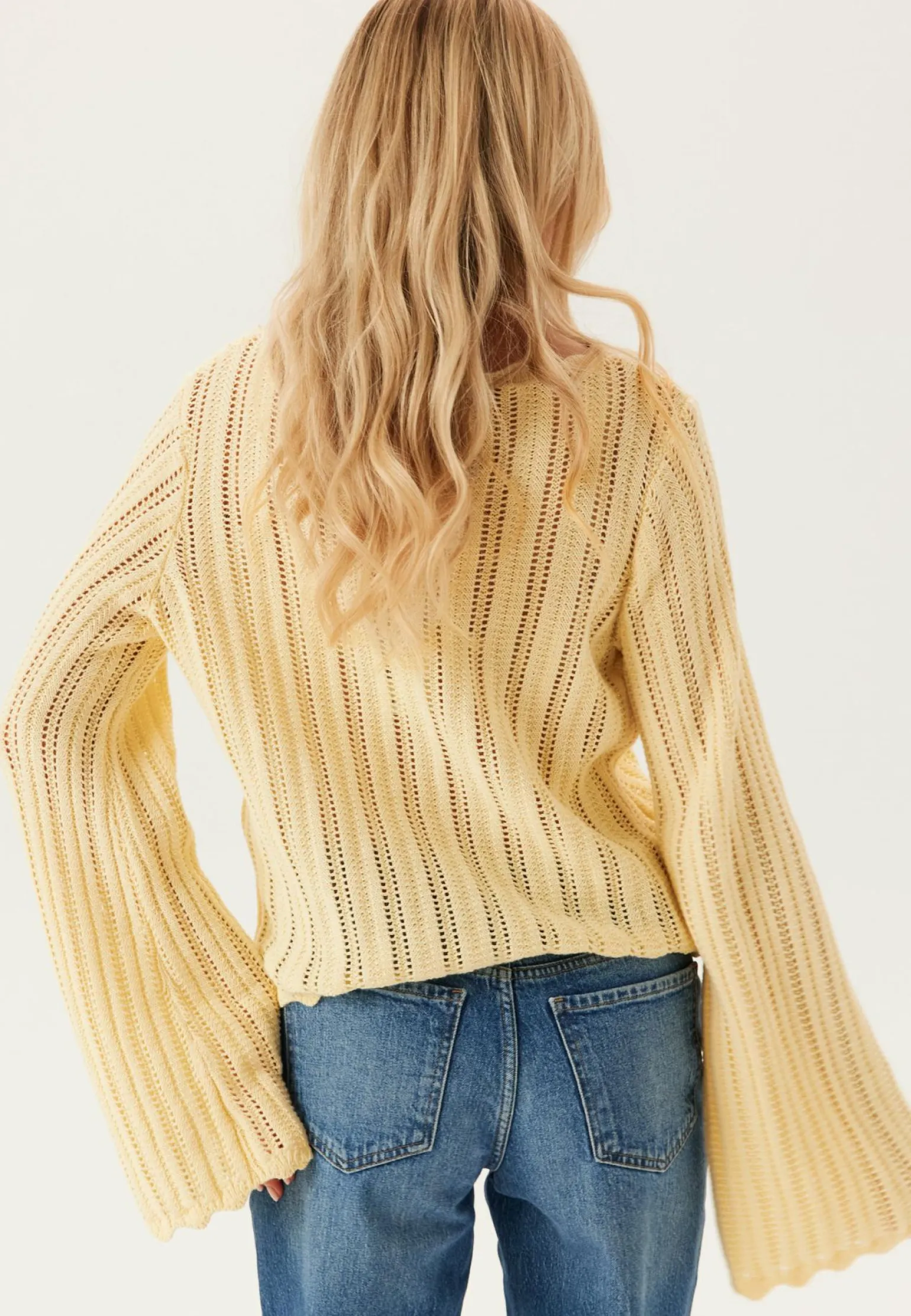 Boat Neck Structure Knitted Sweater