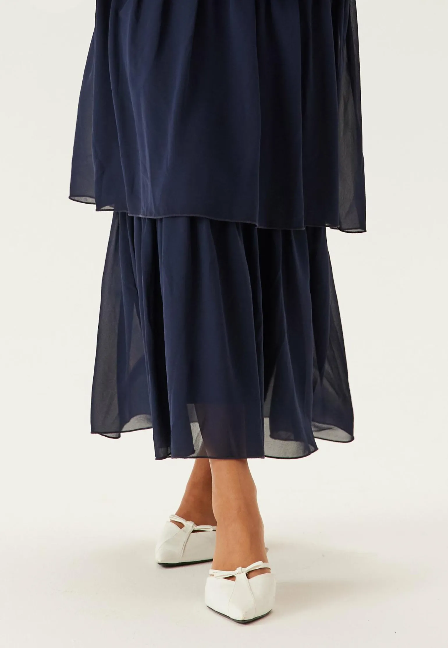 Butterfly Sleeve Flounce Dress