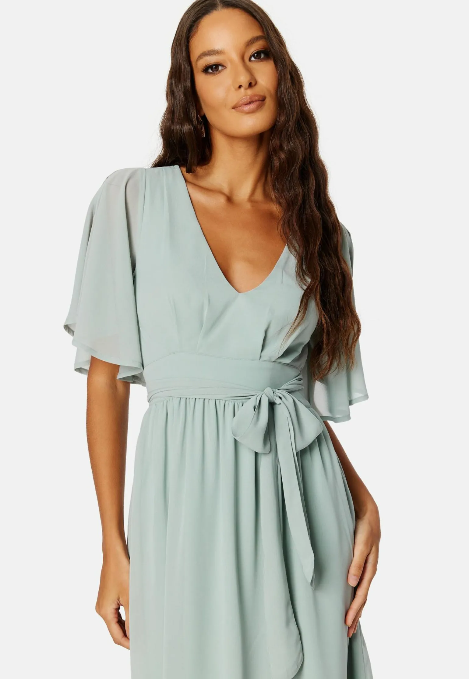 Butterfly Sleeve Midi Dress