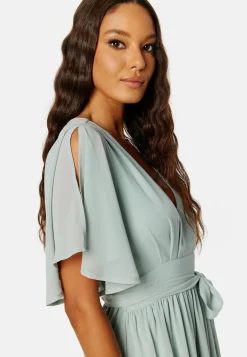 Butterfly Sleeve Midi Dress