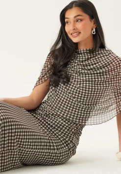 Cape Mesh Ankle Dress