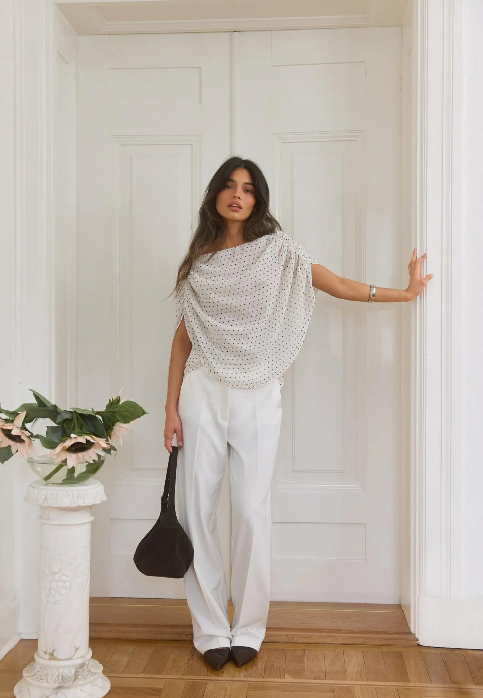 Cape Sleeveless Blouse