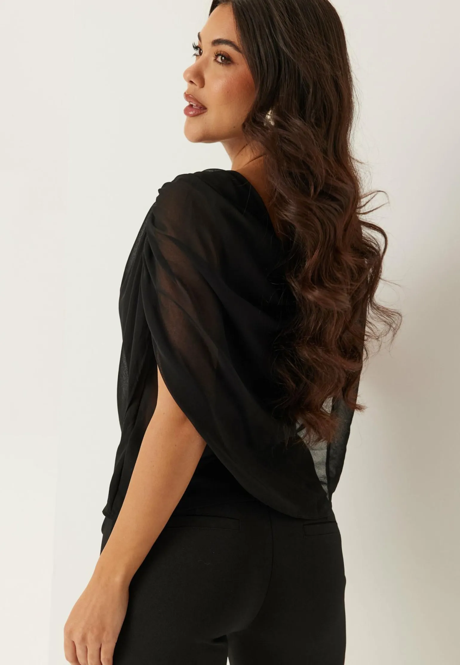 Cape Sleeveless Blouse