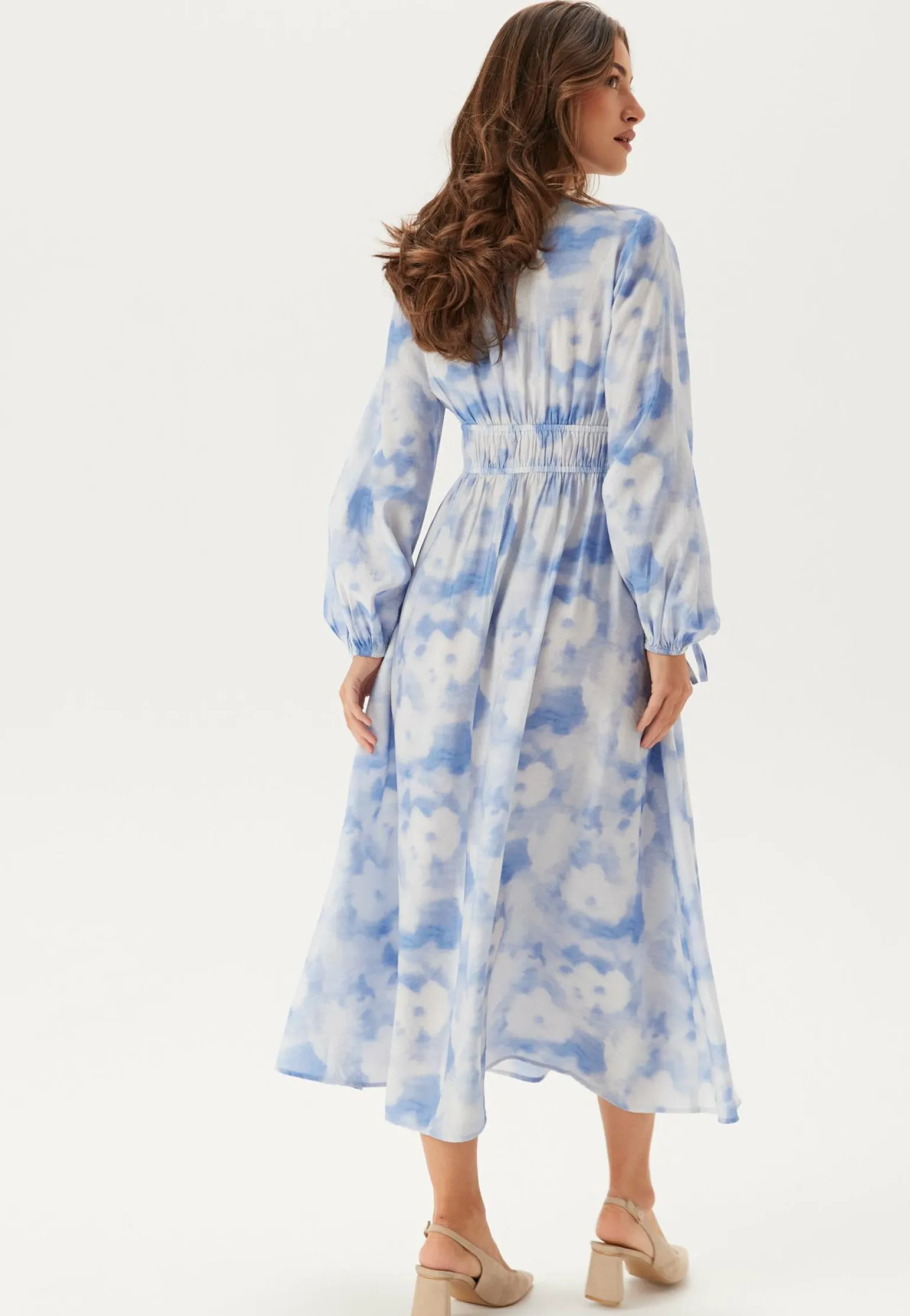 CC V-neck Viscose Strap L/S Dress