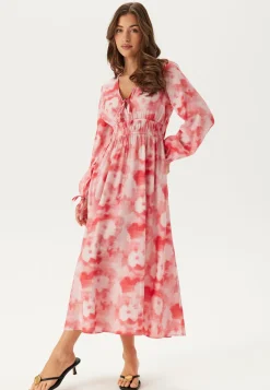 CC V-neck Viscose Strap L/S Dress
