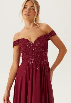 Chiffon Off Shoulder Evening Dress