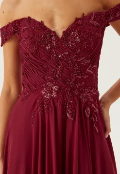 Chiffon Off Shoulder Evening Dress