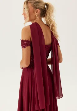 Chiffon Off Shoulder Evening Dress
