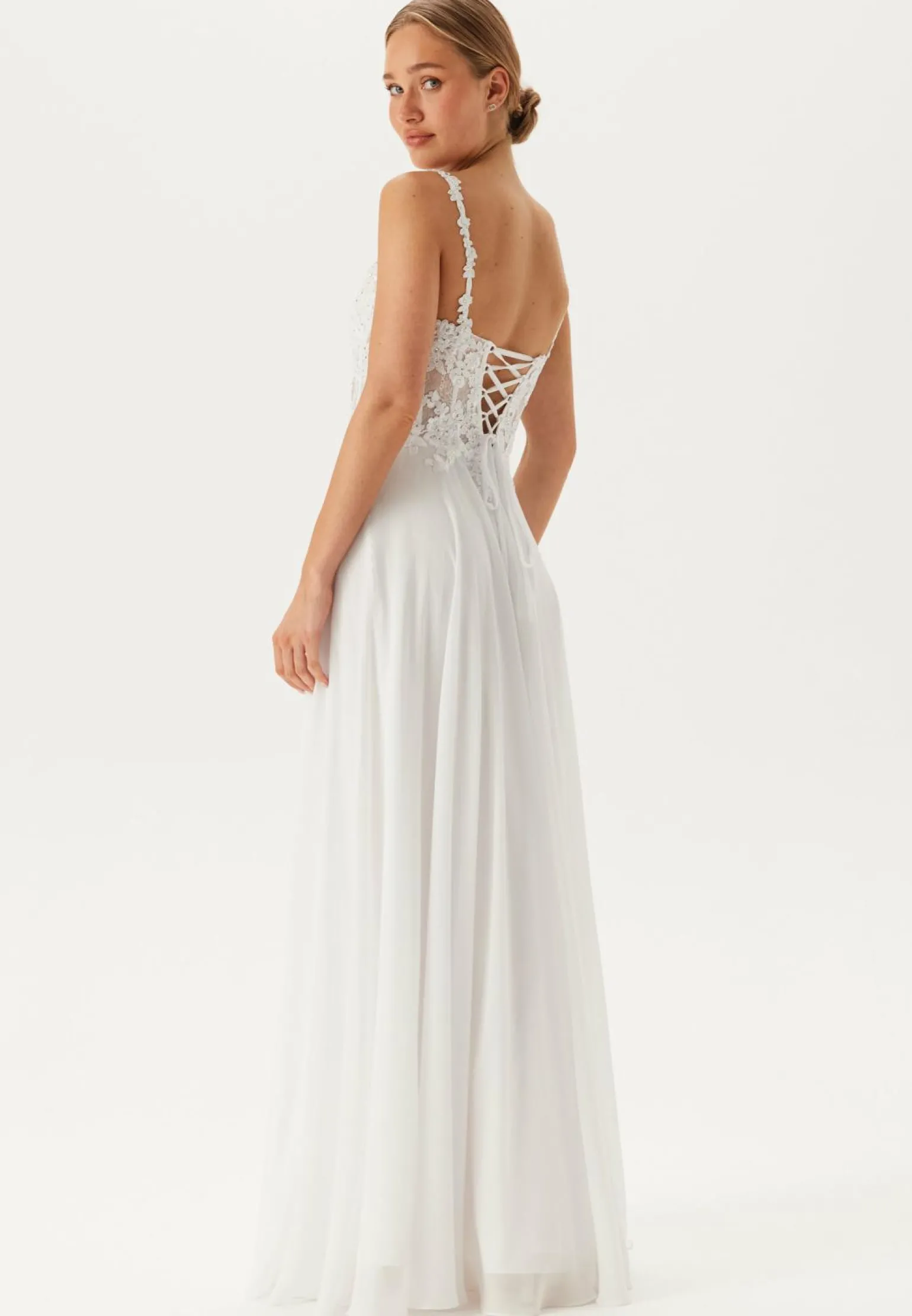 Chiffon Rhinestone Wedding Dress