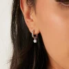 Como Hoop Earring Crystal