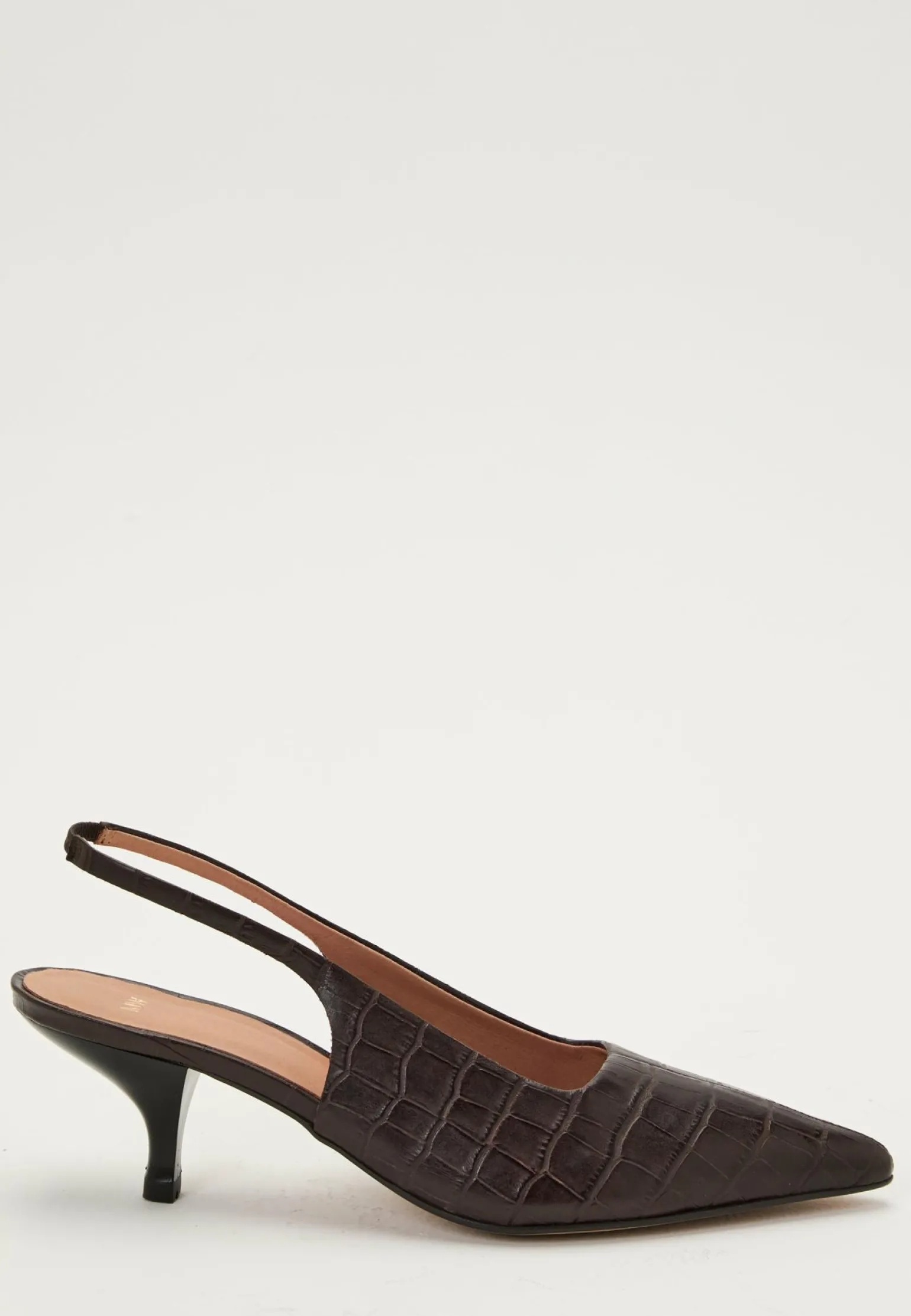 Croco Leather Slingback