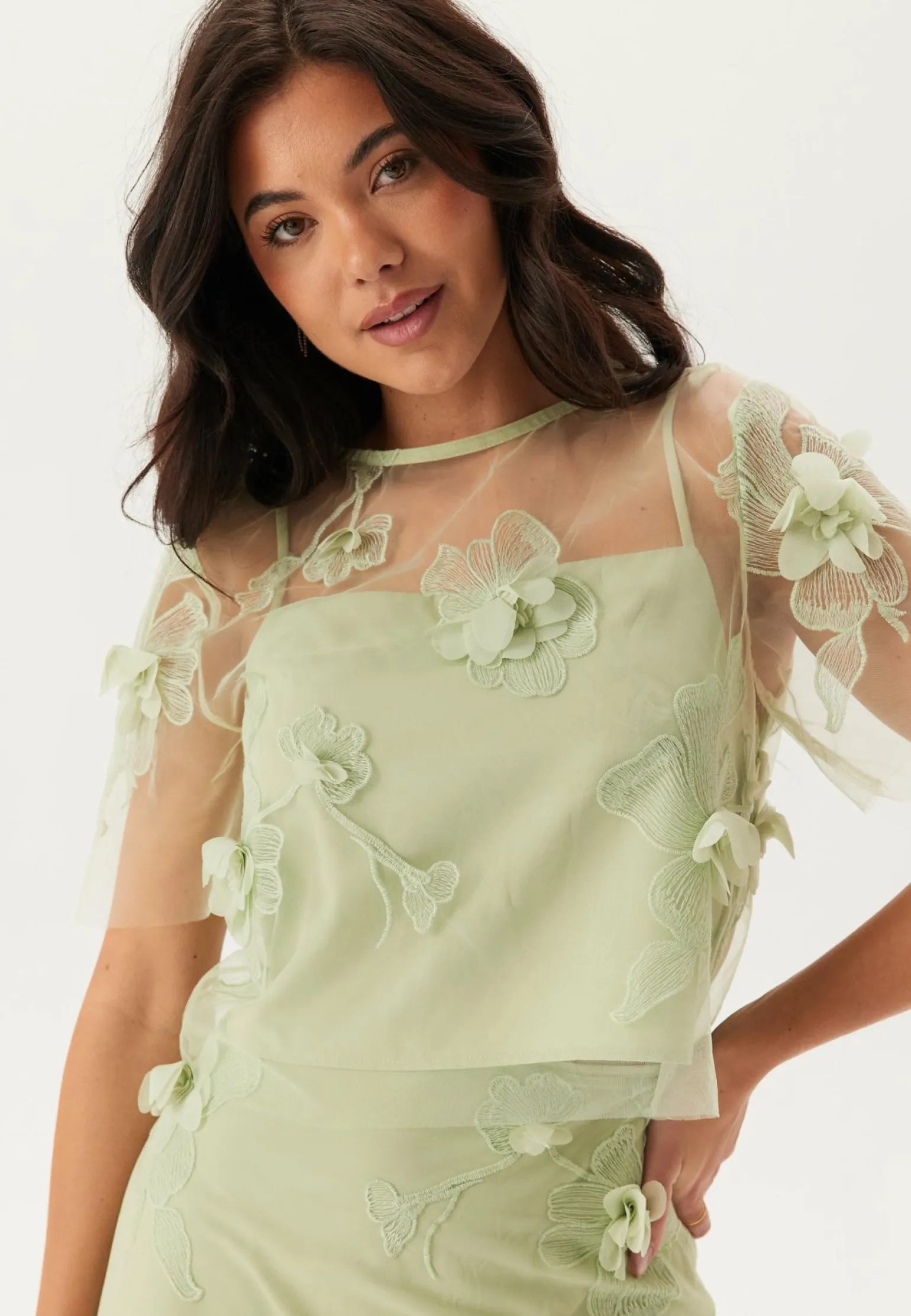 3D Floral T-shirt Blouse