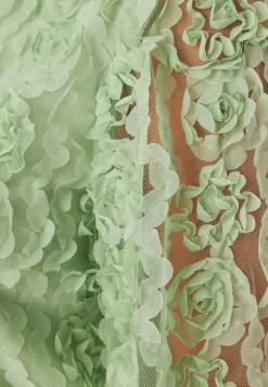 3D Flower Short Sleeve Blouse