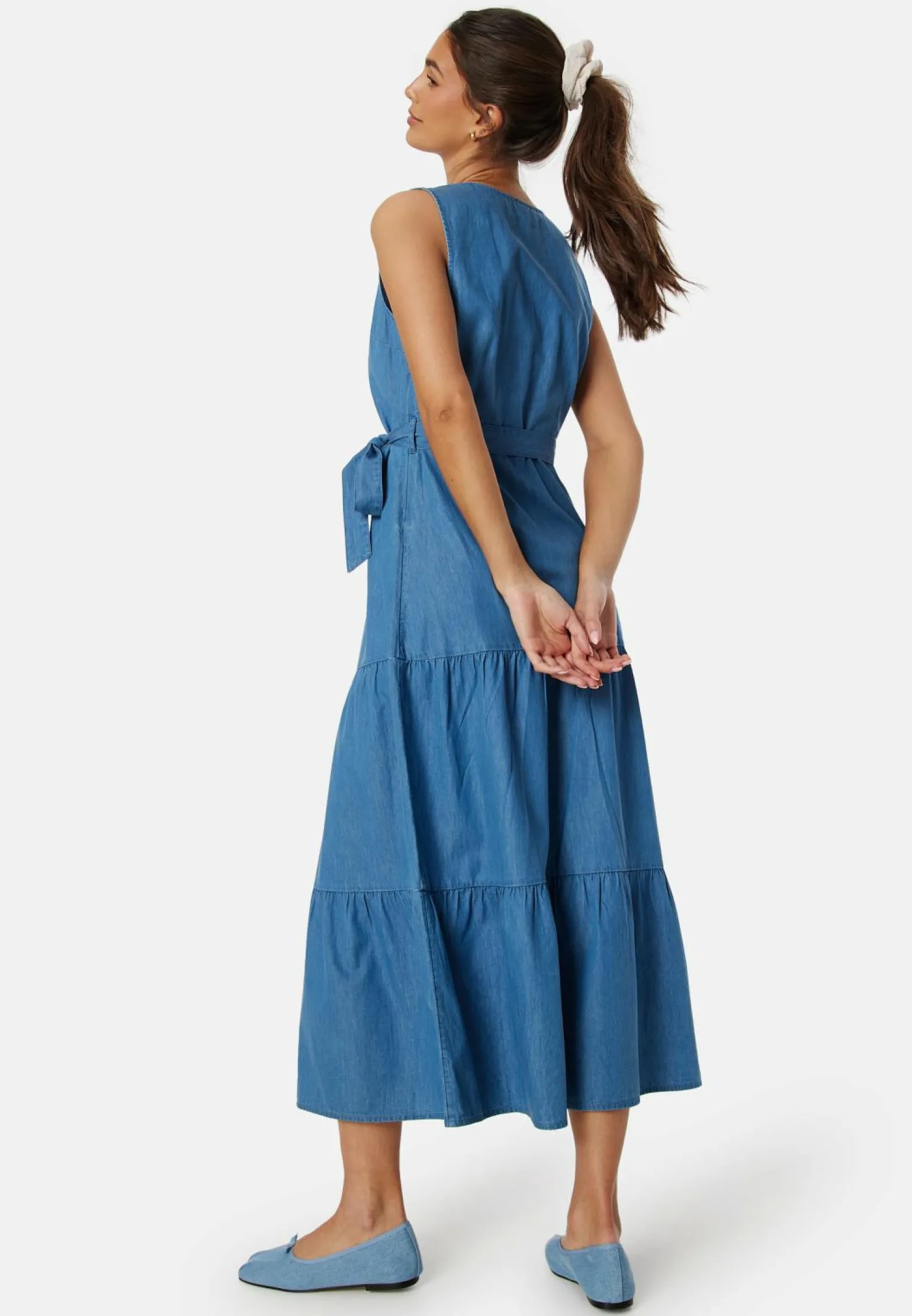 Denim Flounce Dress