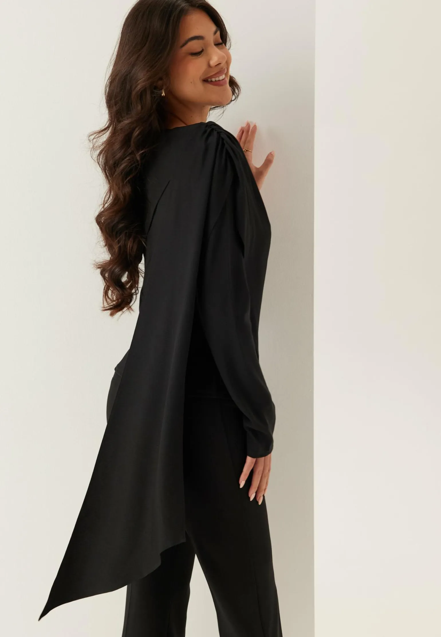 Draped Cape Blouse