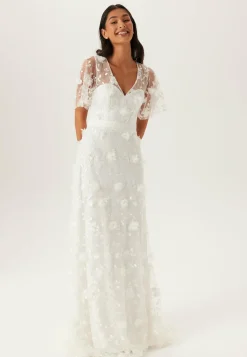 Embroidered Floral Wedding Gown