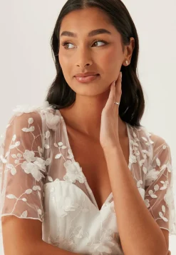 Embroidered Floral Wedding Gown