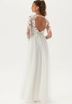 Floral Embroidered Tulle Wedding Gown