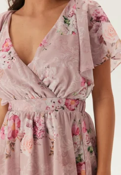 Floral Flutter Tiered Midi Dress