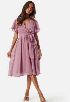Flutter Chiffon Midi Dress