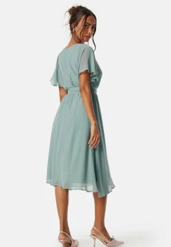 Flutter Chiffon Midi Dress
