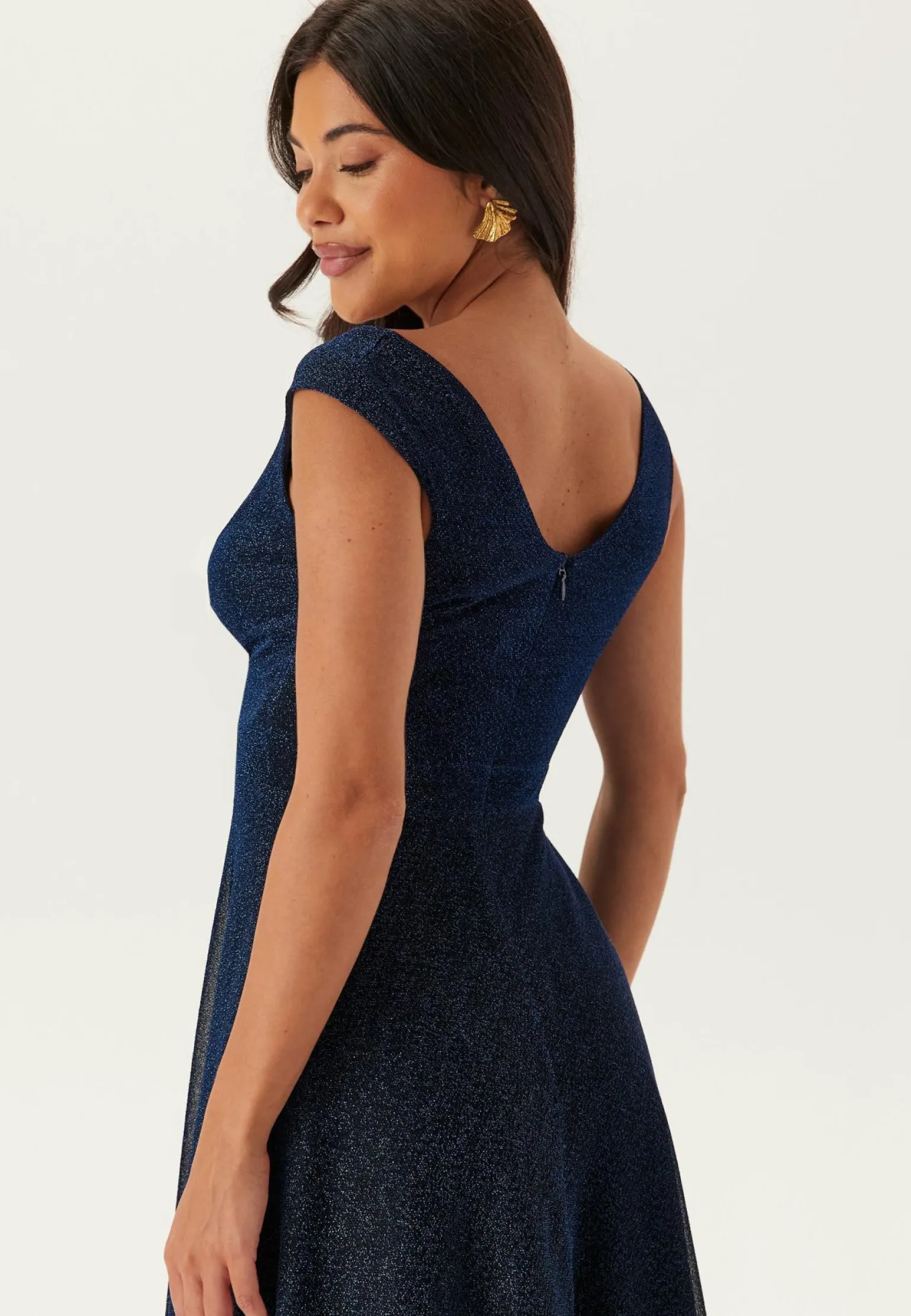 Glitter Wrap Maxi Dress