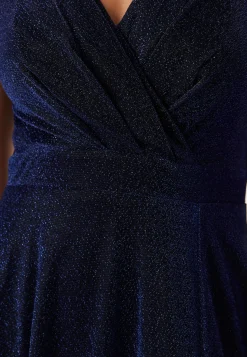Glitter Wrap Maxi Dress