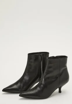 Heeled Leather Ankle Boot