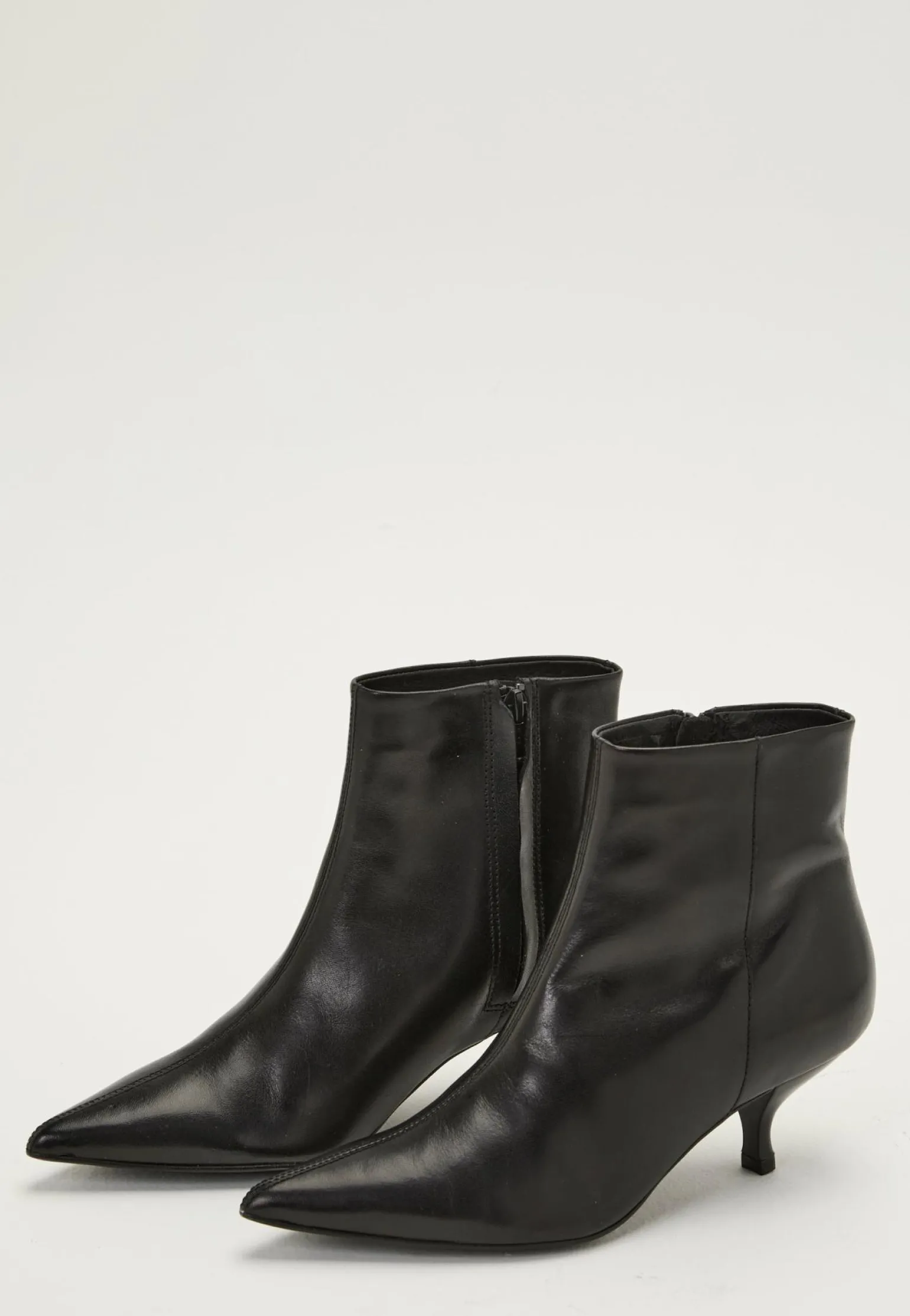 Heeled Leather Ankle Boot