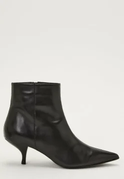 Heeled Leather Ankle Boot