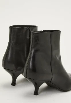 Heeled Leather Ankle Boot