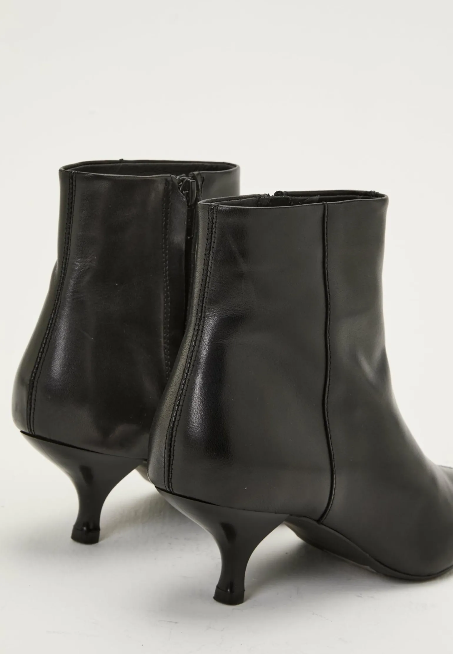 Heeled Leather Ankle Boot
