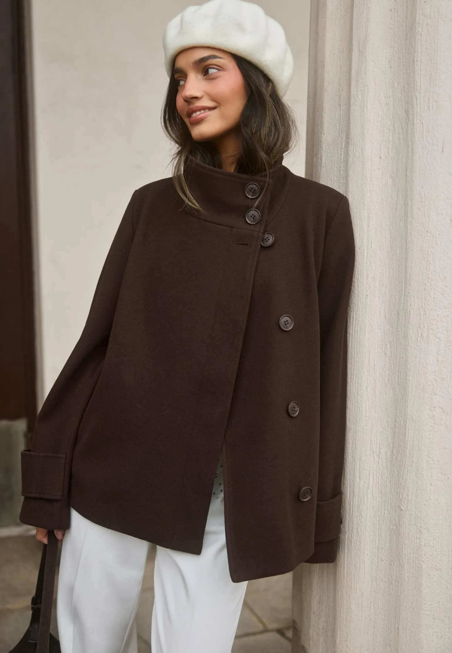 High Neck Short Coat