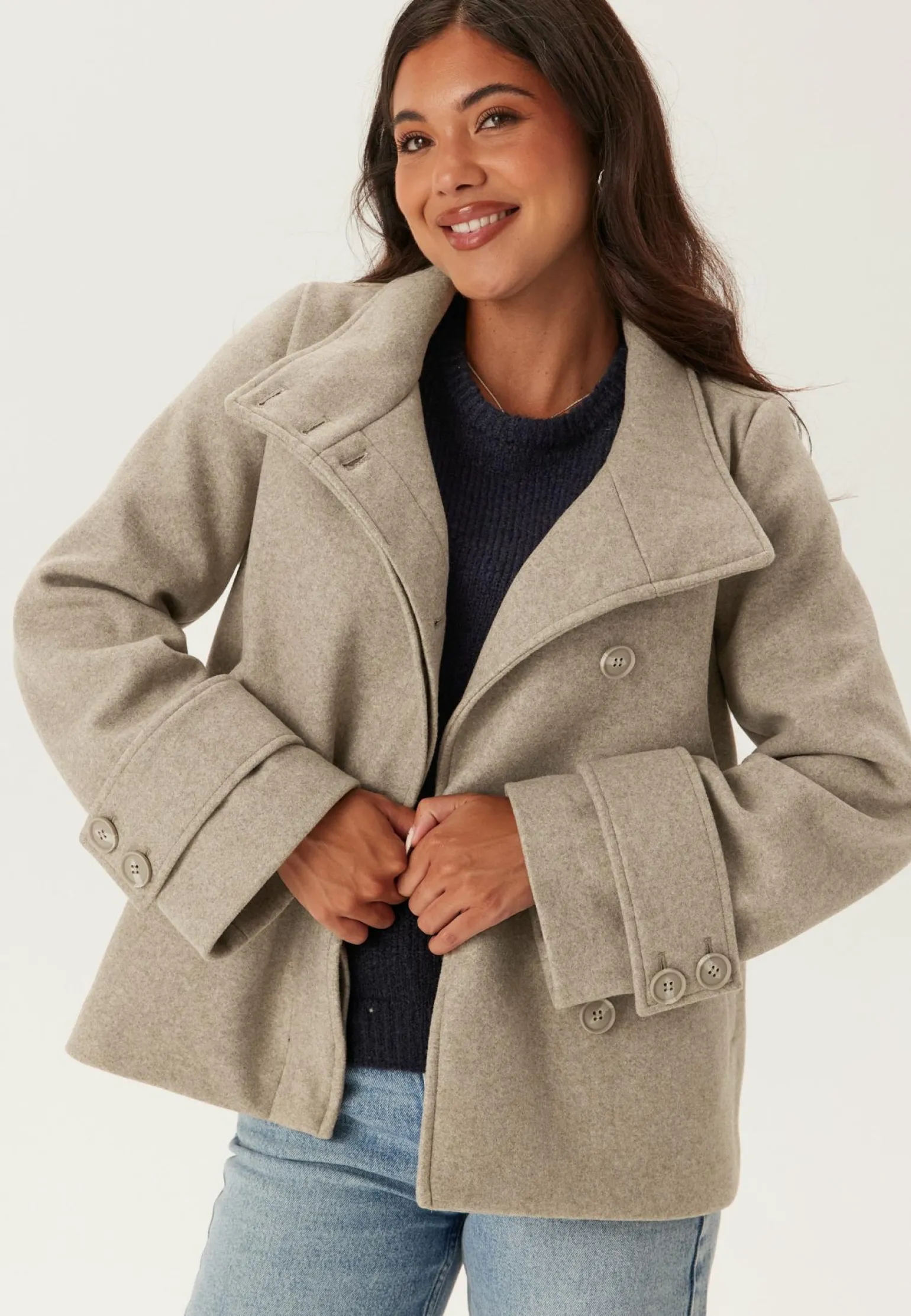 High Neck Short Coat