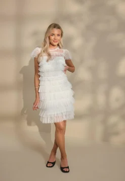 High Neck Tulle Frill Dress